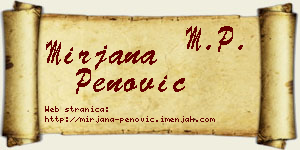 Mirjana Penović vizit kartica